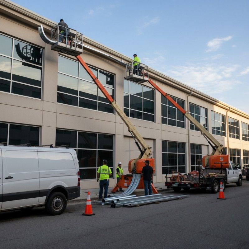 Business Gutter Installation detail